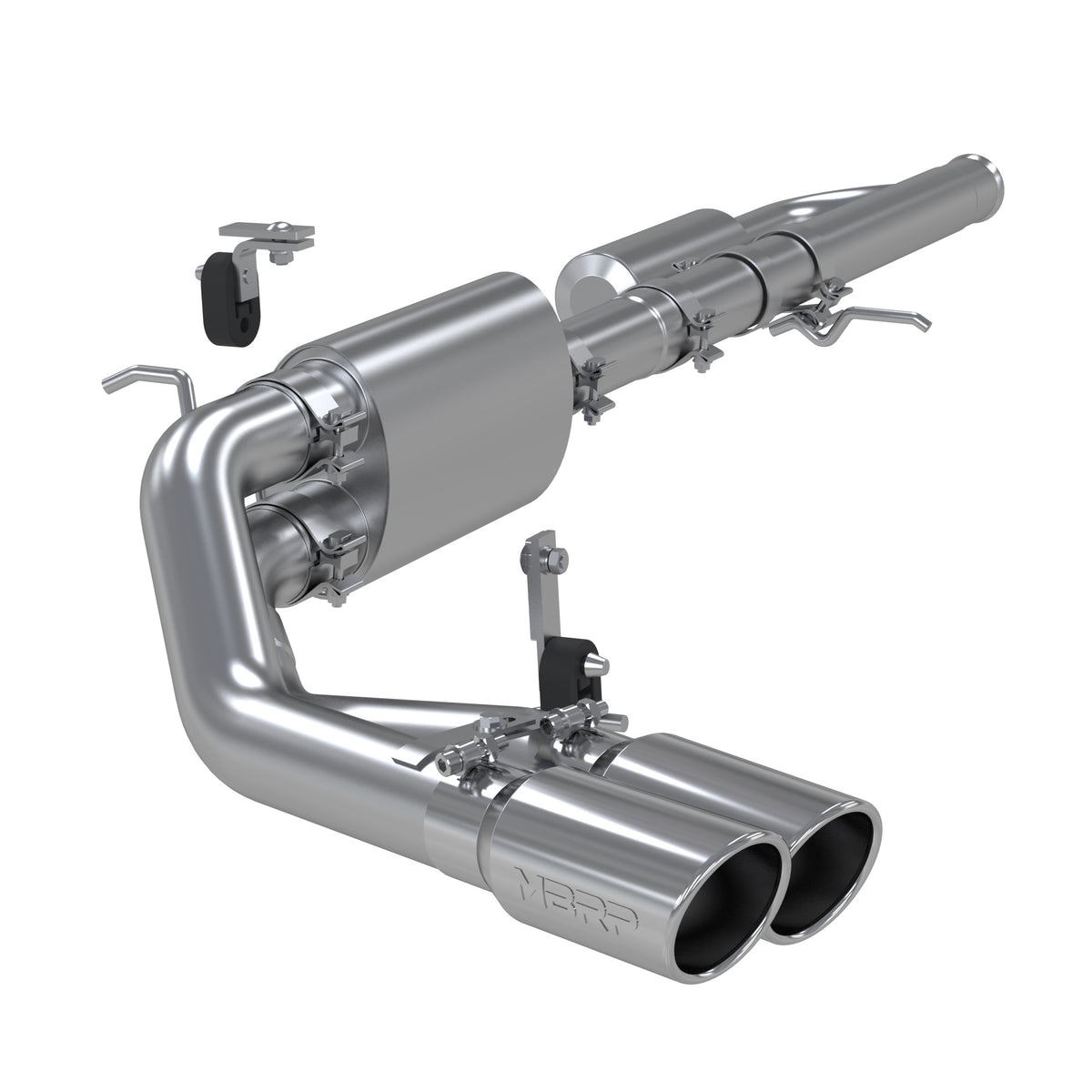 MBRP MBRP 2009 2018 Chevrolet GMC 1500 Silverado Sierra 4.3L V6 5.3L V8 with one-piece driveshaft (excluding regular cab) Aluminized Steel 3 Cat Back Pre-Axle Dual Outlet S5081AL | S5081AL