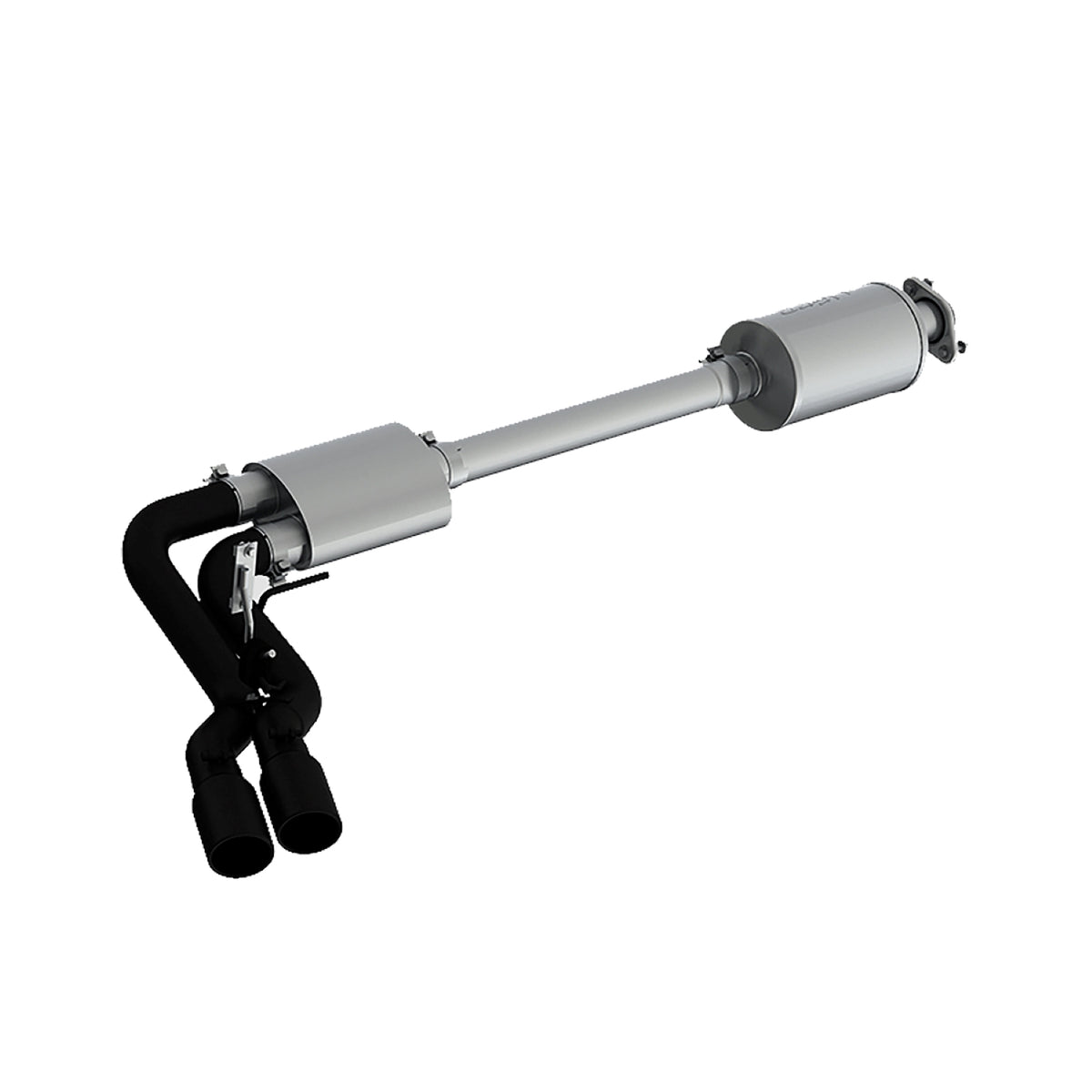 MBRP MBRP 2015 2020 Ford F-150 Black-Coated Aluminized Steel 3 Cat Back Pre-Axle Dual Outlet Street Version S5262BLK | S5262BLK