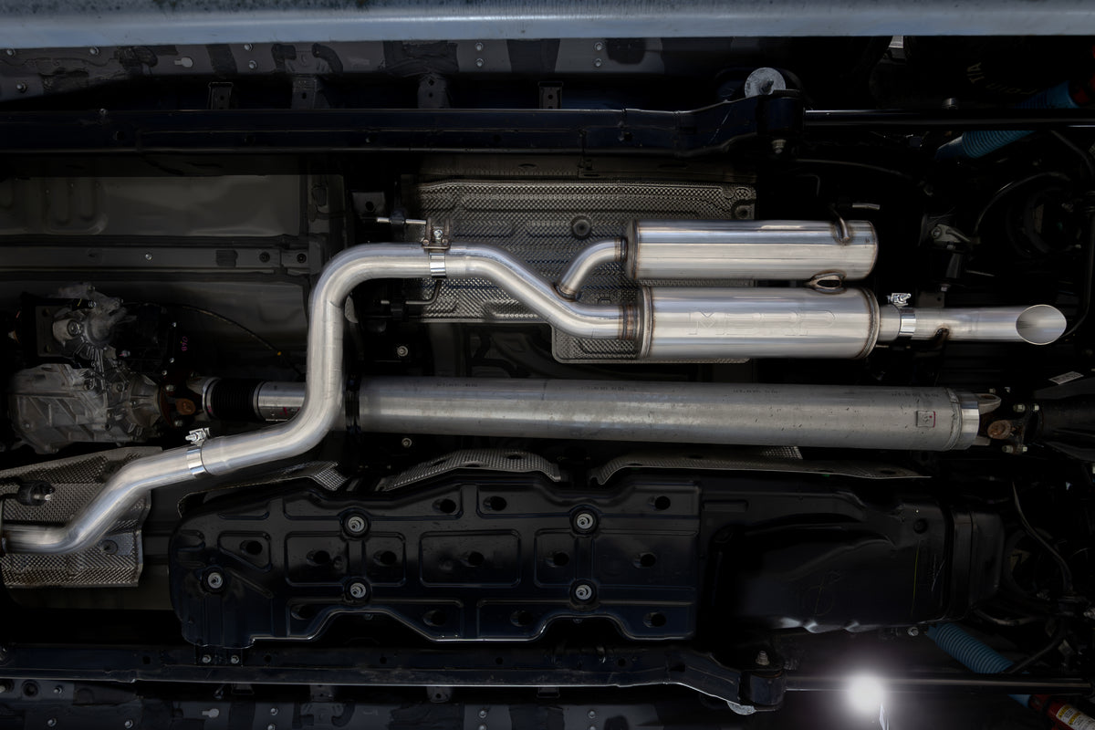 MBRP MBRP 2024 2026 Toyota Tacoma 2.4L T304 Stainless Steel 3 Cat-Back Pre-Axle Turn Down S5325304 | S5325304