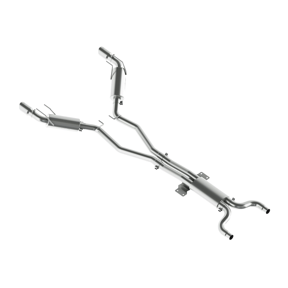 MBRP MBRP 2010 2015 Chevrolet Camaro V8 6.2L Automatic (L99) T409 Stainless Steel 3 Dual Cat Back with Round Tips S7024409 | S7024409