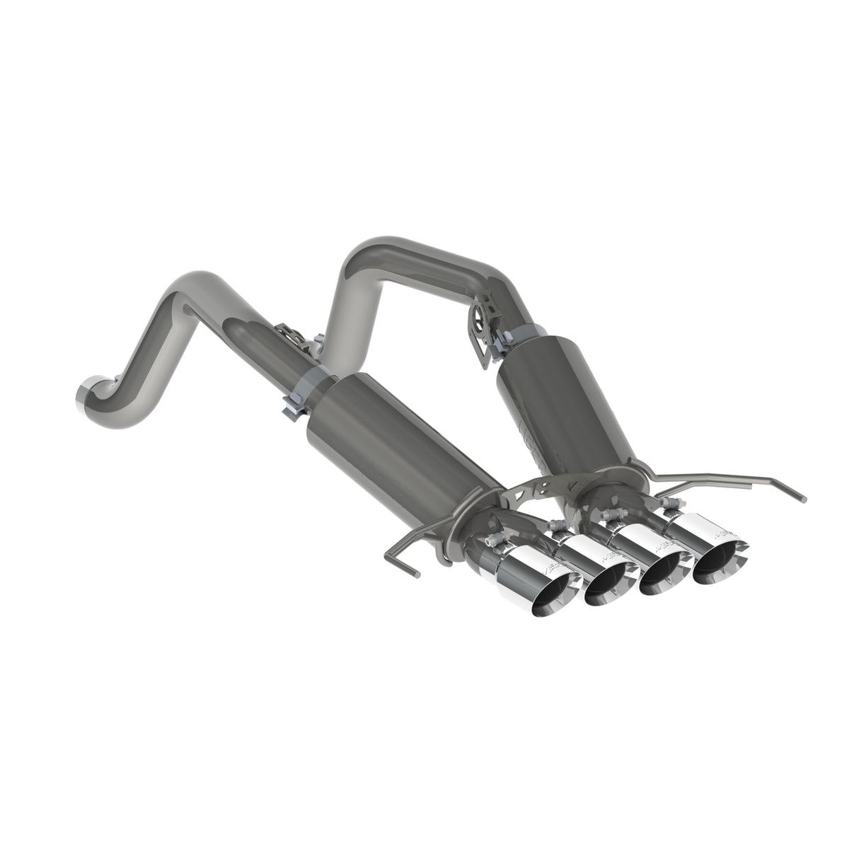 MBRP MBRP 2014 2019 Chevrolet Corvette C7 6.2L T304 Stainless Steel 3 Dual Muffler Axle Back with Quad Dual Wall Tips S7030304 | S7030304