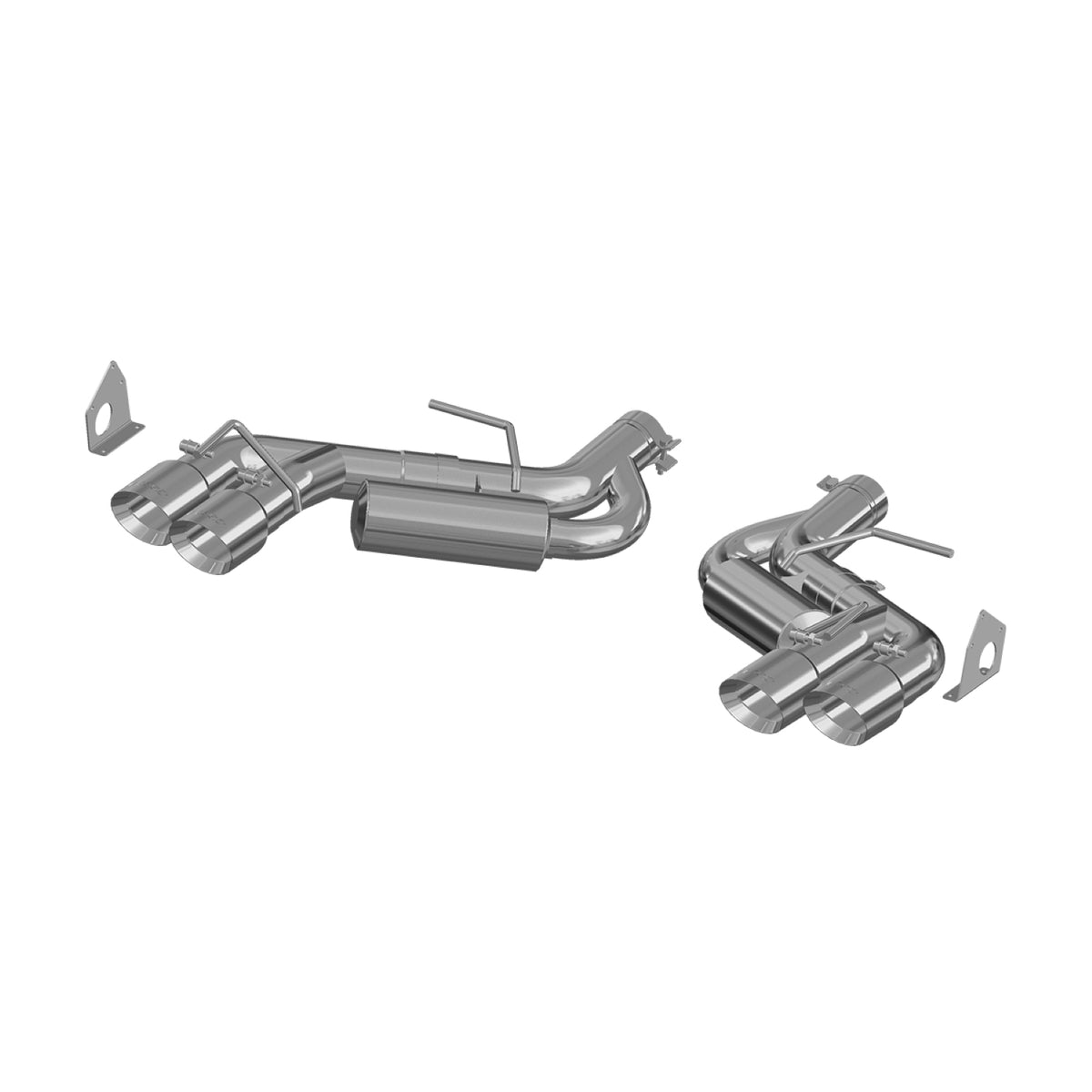 MBRP MBRP 2016 2024 Chevrolet Camaro SS V8 6.2L Aluminized Steel 3 Dual Axle Back Quad Tips S7036AL | S7036AL