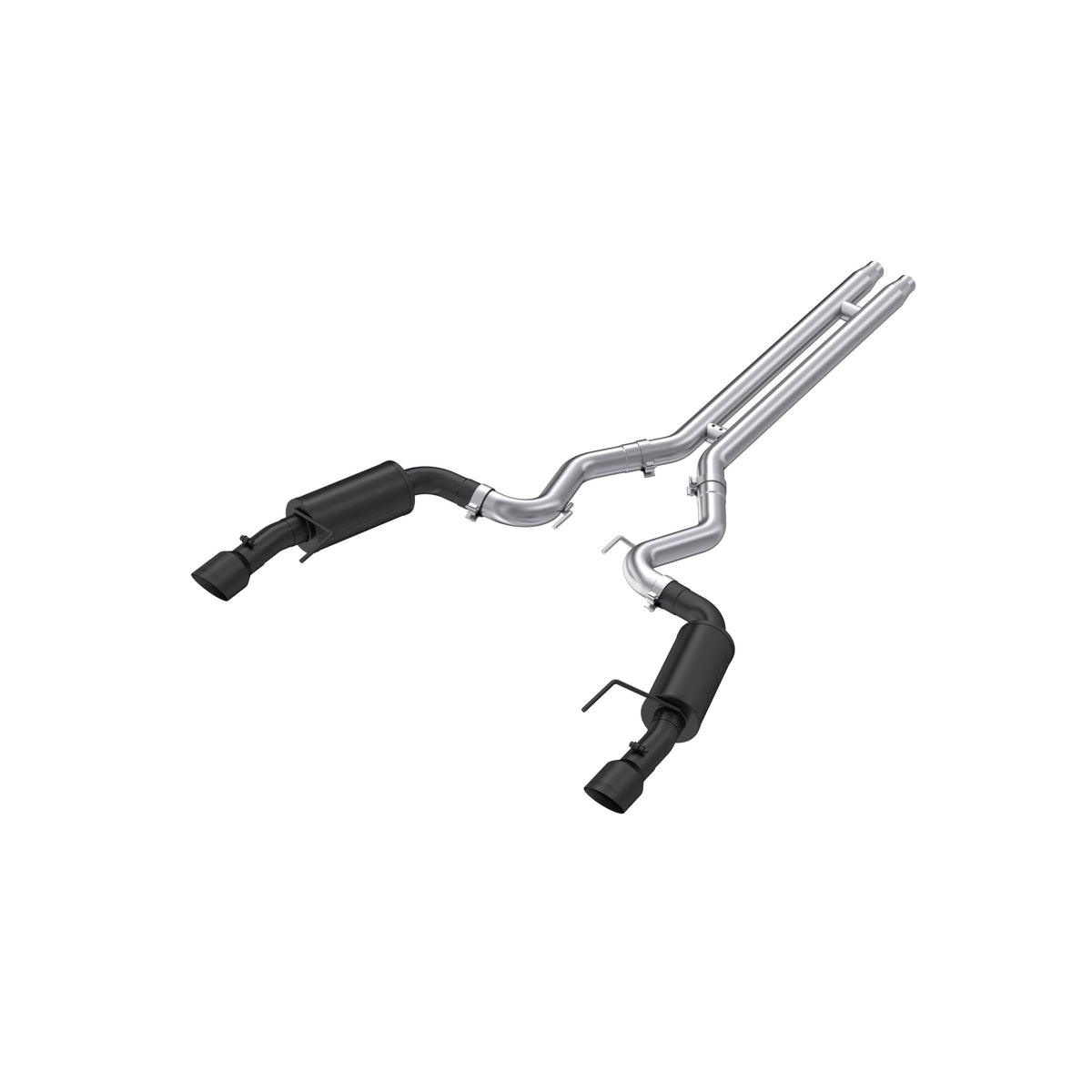 MBRP MBRP 2015 2017 Ford Mustang GT 5.0 - Convertible Black-Coated Aluminized Steel 3 Cat Back Dual Split Rear (Street Version) S7239BLK | S7239BLK