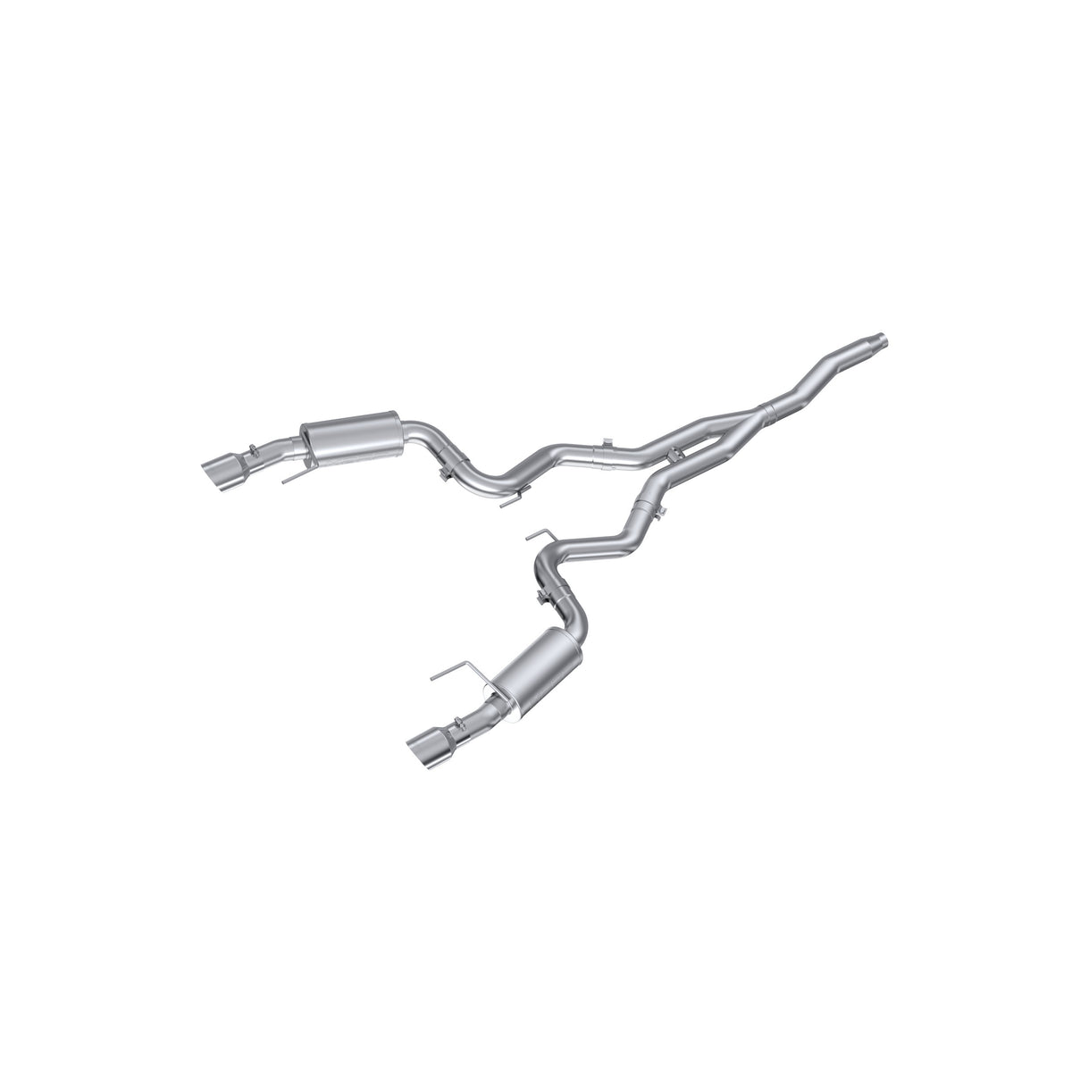 MBRP MBRP 2015 2018 Ford Mustang 2.3 EcoBoost Aluminized Steel 3 Cat Back Dual Split Rear with 4.5 Tips (Street Version) S7274AL | S7274AL