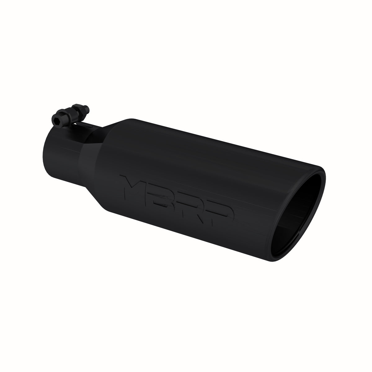 MBRP MBRP Black Coated Tip; 4 OD; Angled Rolled End; 2.5 inlet; 12 length T5150BLK | T5150BLK