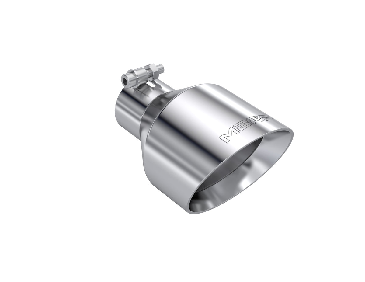 MBRP MBRP T304 Stainless Steel Tip 2.5 ID 5 OD Out 8 Length Angle Cut Dual Wall T5203 | T5203