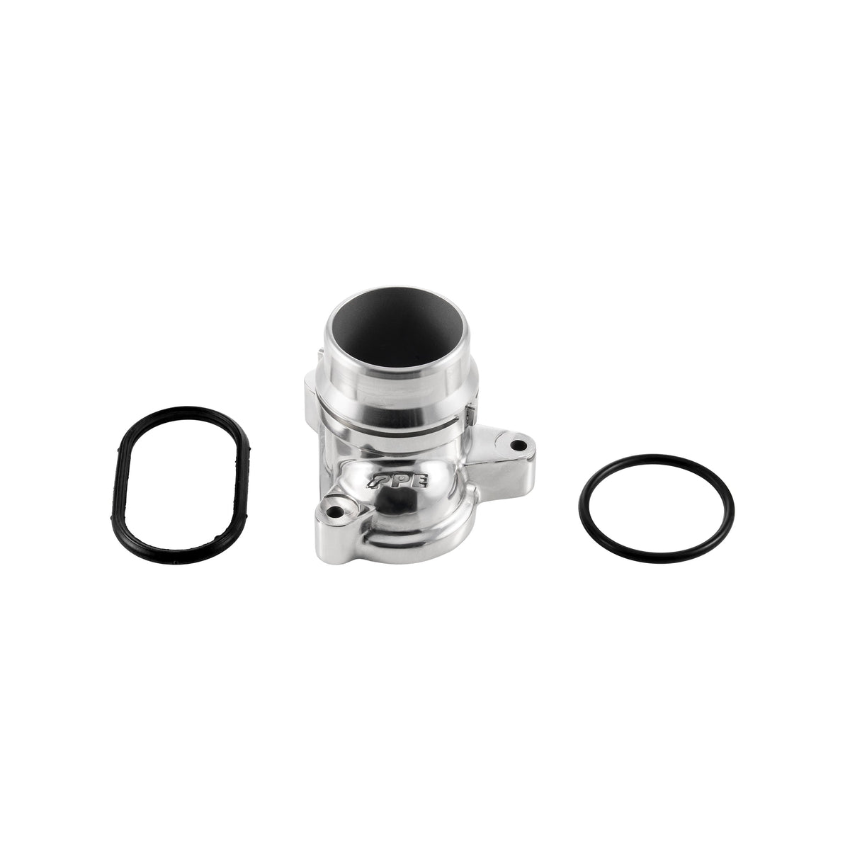 Pacific Engineering PPE Power Thermostat Cover - Stainless Steel - Ford 6.7L Power Stroke 2011-2026 - Polished 319000130 | 319000130