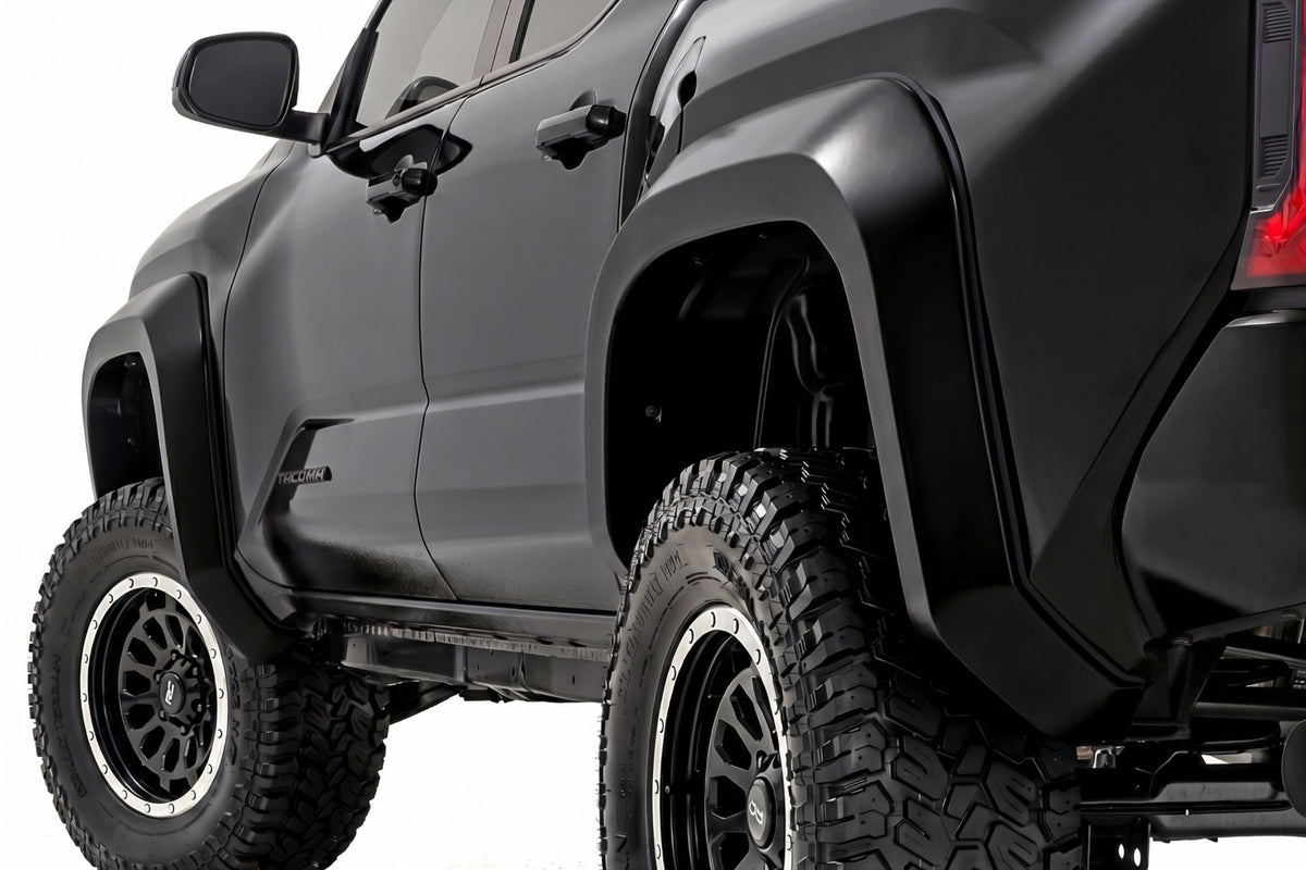 Rough Country Rough Country Sport Fender Flares 202 Gloss Black Toyota Tacoma 2WD 4WD (2024-2026) O-T12421-202 | O-T12421-202