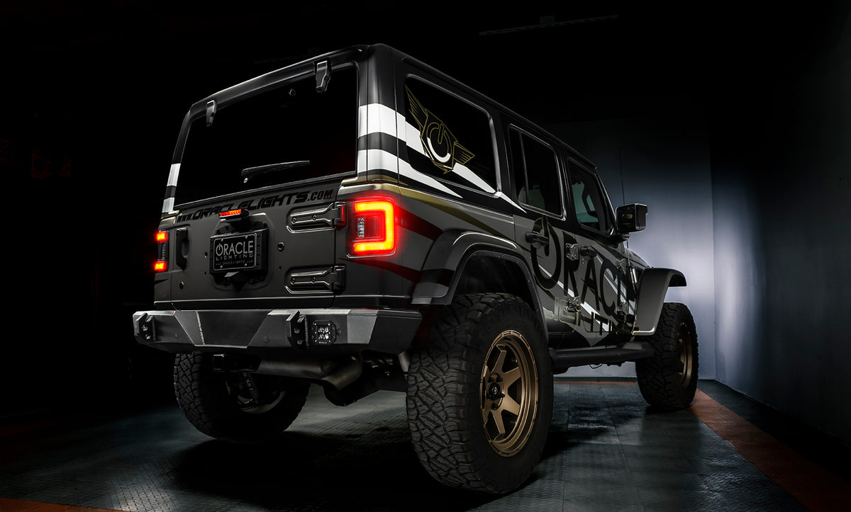 Oracle Oracle Light Black Series Flush Mount LED Tail Light for Jeep Wrangler JL - Tinted Len 5884-504-T | 5884-504-T
