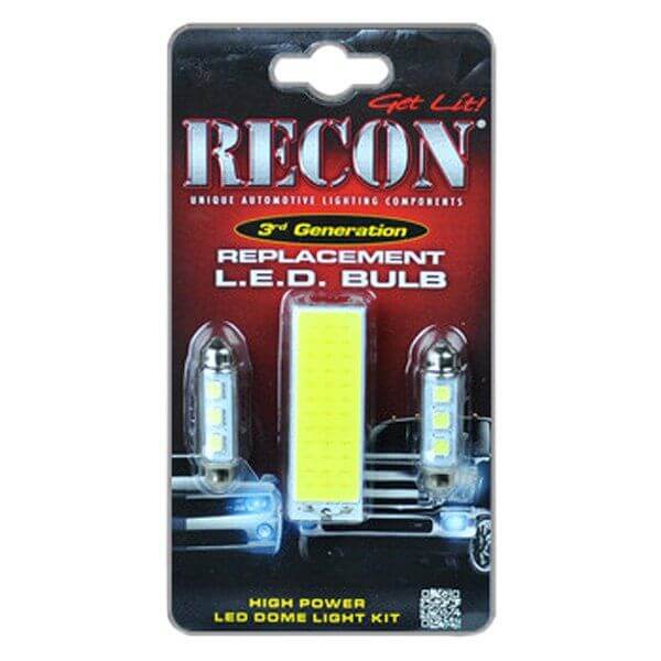Recon Lighting Recon Lighting Ford High Power Dome Light Set LED Replacement - Fits Ford 99-10 Superduty F250350450550650 and 97-03 F150 - 2 Sets Required For 4-Door Trucks 264163HP | 264163HP