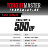 BD Diesel BD TorqueMaster Dodge 47RE Transmission  Converter Package - 2000-2002 2wd c w Auxiliary Filter  Billet Input | 1064182BM