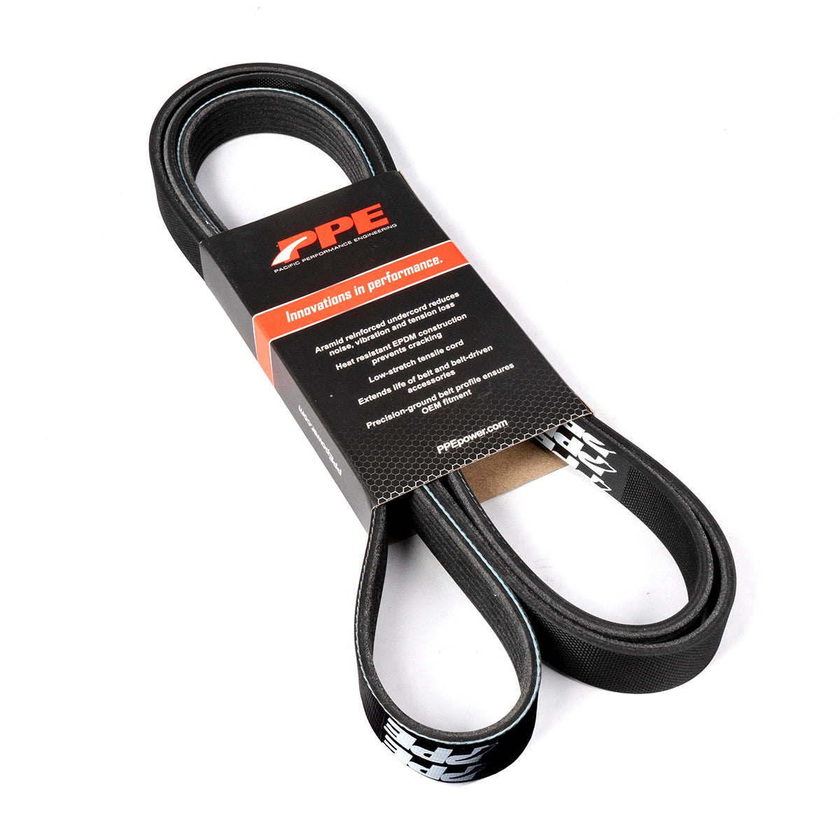 Pacific Engineering PPE Power Serpentine Belt Long - Dual Fueler GM LB7 2002-2004 with Vacuum Pump 3630mm 6 RIB 113061429 | 113061429