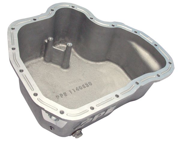 Pacific Engineering PPE Power High-Capacity Cast Aluminum Deep Engine Oil Pan - 2001-2010 GM 6.6L Duramax (17 Hole) - Raw 114052000 | 114052000