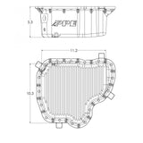Pacific Engineering PPE Power High-Capacity Cast Aluminum Deep Engine Oil Pan - 2001-2010 GM 6.6L Duramax (17 Hole) - Black 114052020 | 114052020