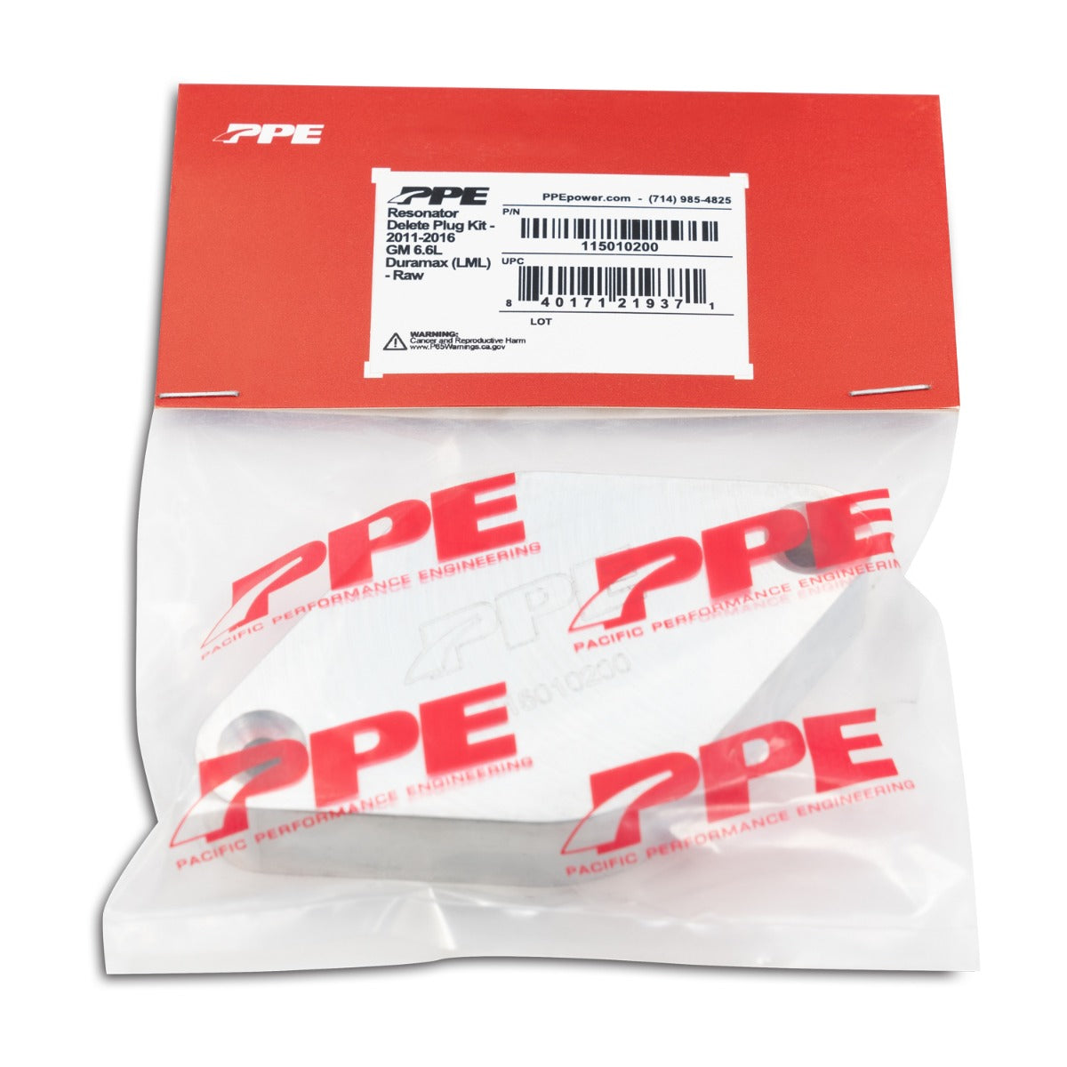 Pacific Engineering PPE Resonator Delete - GM 6.6L Duramax 2011-2016 LML - Raw 115010200 | 115010200