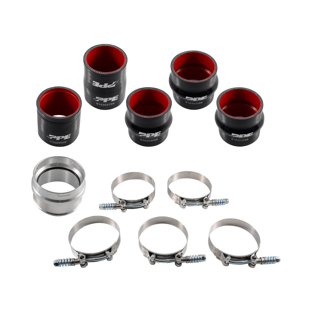 Pacific Engineering PPE Power Charge Air Pipe Kit - GM 6.6L Duramax L5P 2017-2019 - Brushed 115026010 | 115026010