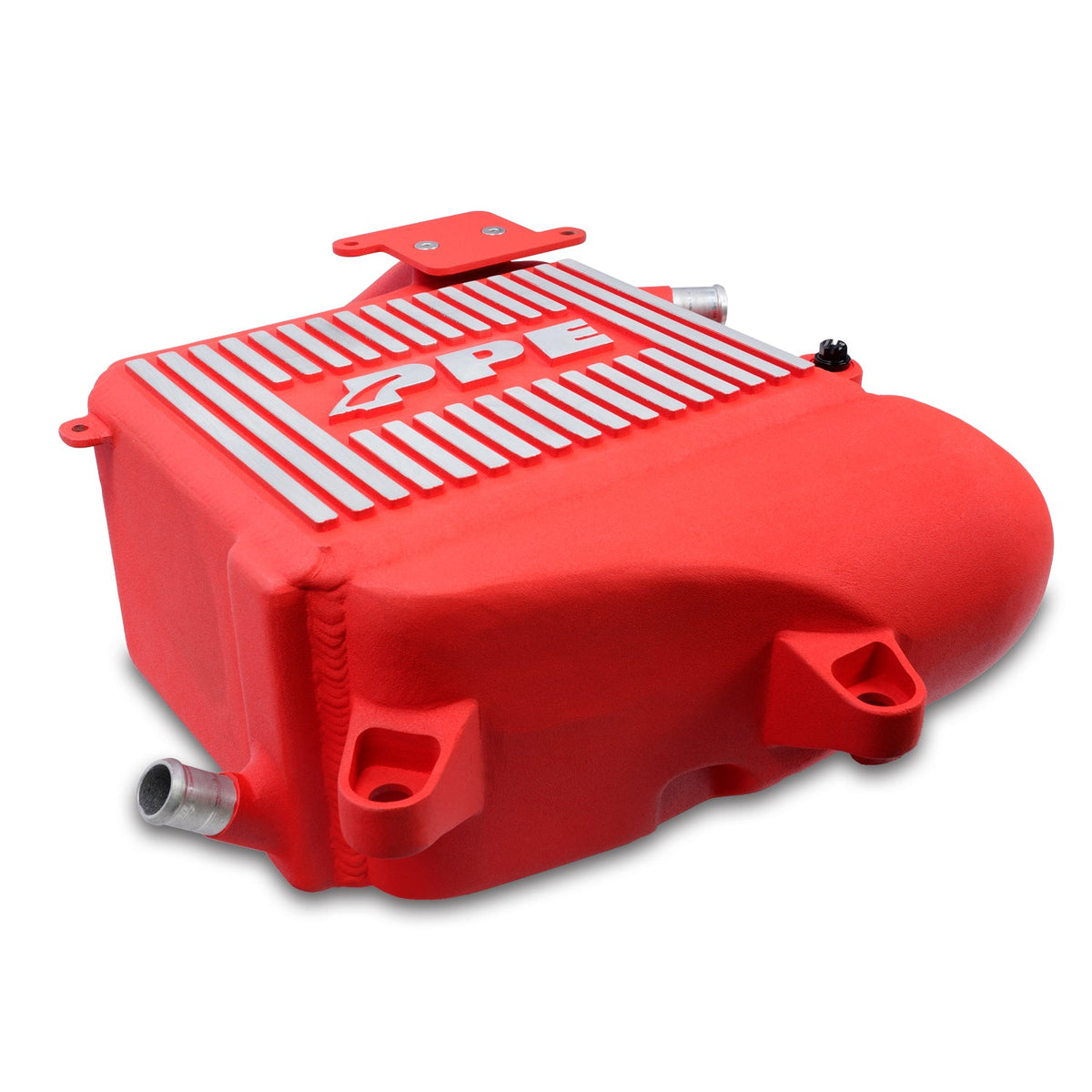 Pacific Engineering PPE Power Intercooler Kit - Air to Water - GM 3.0L Duramax 2020-2026 LM2 LZ0 - Red  Brushed Fins 115030012 | 115030012