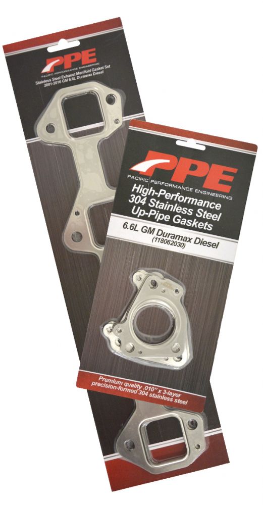 Pacific Engineering PPE Power High-Flow Exhaust Manifold and Up-Pipe Kit - GM 6.6L Duramax 2001-2004 Federal 2001 California-Raw 116111000 | 116111000