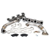 Pacific Engineering PPE Power High-Flow Exhaust Manifold and Up-Pipe Kit - GM 6.6L Duramax 2001-2004 Federal 2001 California-Raw 116111000 | 116111000