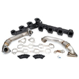 Pacific Engineering PPE Power High-Flow Exhaust Manifold and Up-Pipe Kit 2001-2004 Federal 2001 California GM 6.6L Duramax - Black 116111020 | 116111020