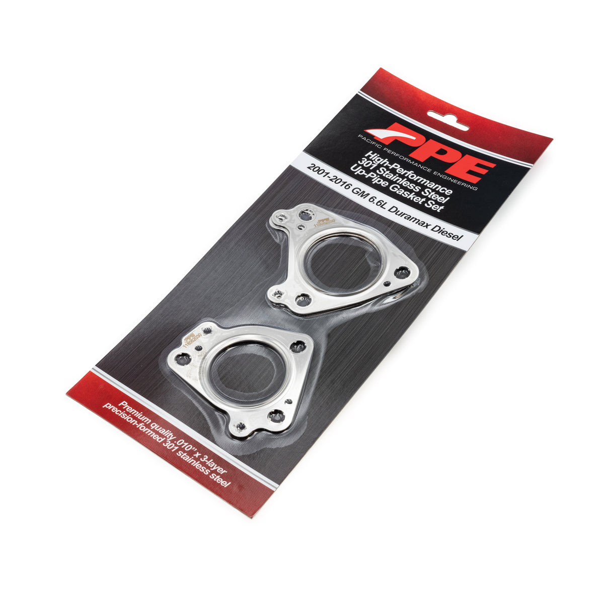 Pacific Engineering PPE Power High-Flow Exhaust Manifold and Up-Pipe Kit 2001-2004 Federal 2001 California GM 6.6L Duramax - Black 116111020 | 116111020