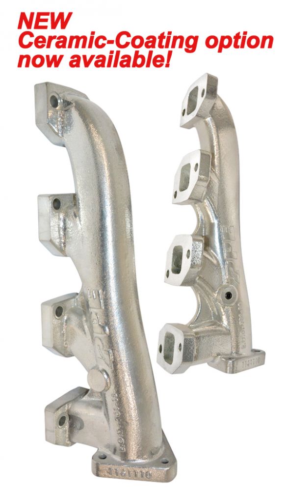 Pacific Engineering PPE Power High Flow Exhaust Manifold and Up-Pipe Kit - 2006-2007 GM 6.6L LBZ California Emissions - Raw 116111600 | 116111600