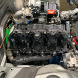 Pacific Engineering PPE Power High Flow Exhaust Manifold and Up-Pipe Kit - 2007.5-2010 GM 6.6L LMM California Emissions - Silver 116111835 | 116111835