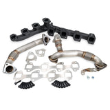 Pacific Engineering PPE High Flow Exhaust Manifolds and Up-Pipes Kit - 2011-2016 GM 6.6L LML California Emissions - Black 116112020 | 116112020