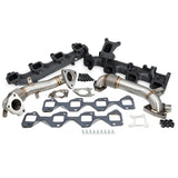 Pacific Engineering PPE Power High Flow Exhaust Manifold and Up-Pipe Kit - GM 6.6L Duramax  2017-2026 L5P - Black 116112520 | 116112520