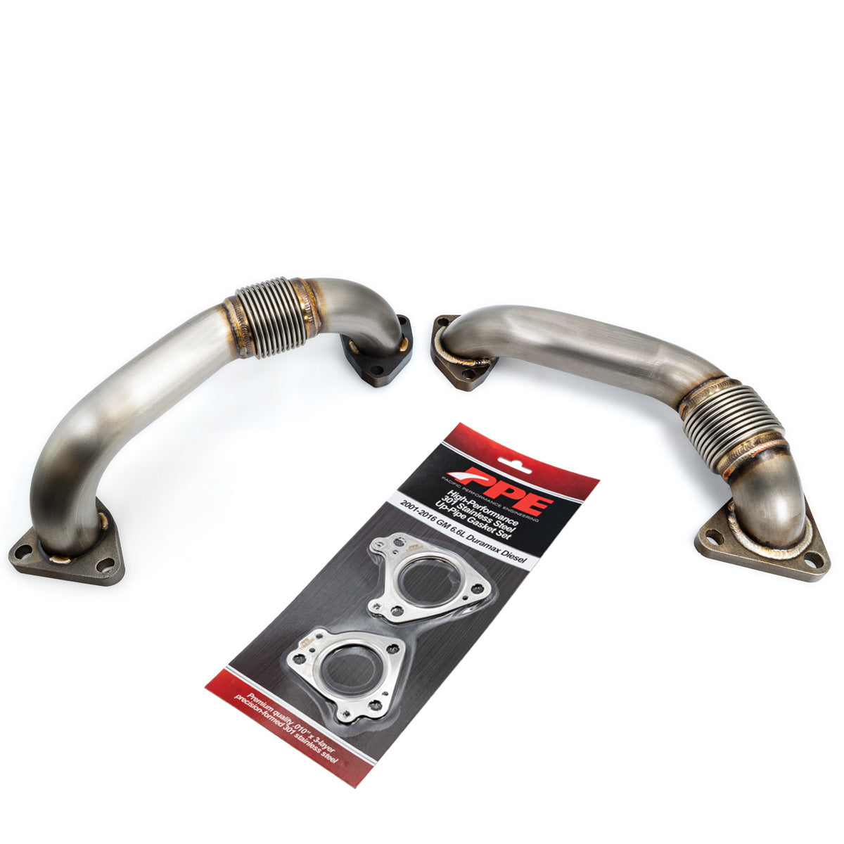 Pacific Engineering PPE Power OEM Length Replacement High Flow Up-Pipes - GM 6.6L Duramax 2001-2004 Federal 2001 California - LB7 116120000 | 116120000