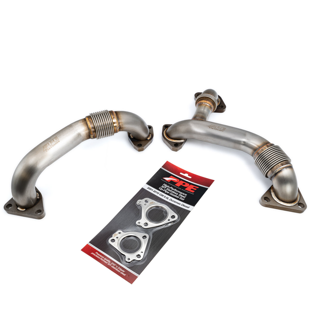Pacific Engineering PPE Power Up-Pipe Set - GM 6.6L Duramax 2006-2007 LBZ w EGR (For OEM Exh Man) 116120607 | 116120607