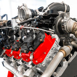 Pacific Engineering PPE Valve Cover Kit - Red w Pillars - GM 6.6L Duramax 2004.5-2010 118021212 | 118021212