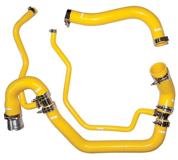 Pacific Engineering PPE Power Coolant Hose Kit - GM 6.6L Duramax 2006-2010 LBZ LMM - Yellow 119024200 | 119024200