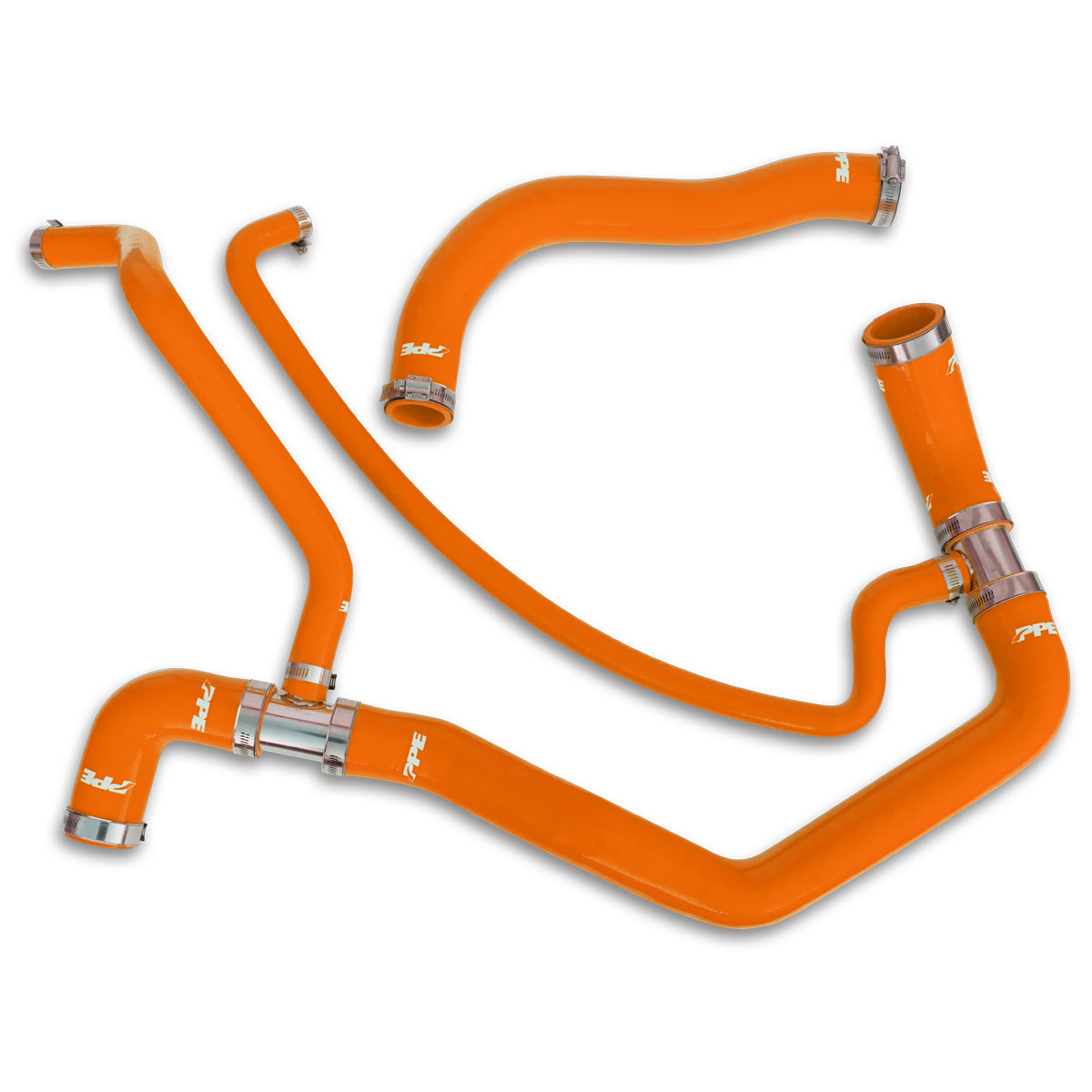 Pacific Engineering PPE Power Coolant Hose Kit - GM 6.6L Duramax 2001-2005 LB7 LLY - Orange 119025100 | 119025100