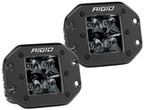 Rigid Industries D-Series PRO Midnight Edition, Spot Optic, Flush Mount, Single - 212213BLK