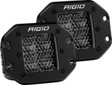 Rigid Industries RIGID D-SERIES PRO SPOT DIFFUSED MIDNIGHT FLUSH MOUNT PAIR 212513BLK | 212513BLK