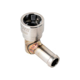 Pacific Engineering PPE Power Heater Hose Connector 5 8 QC Small Tube 90 degrees to 5 8 Hose Barb - RAM 6.7L Cummins 2007.5-2026 219020000 | 219020000