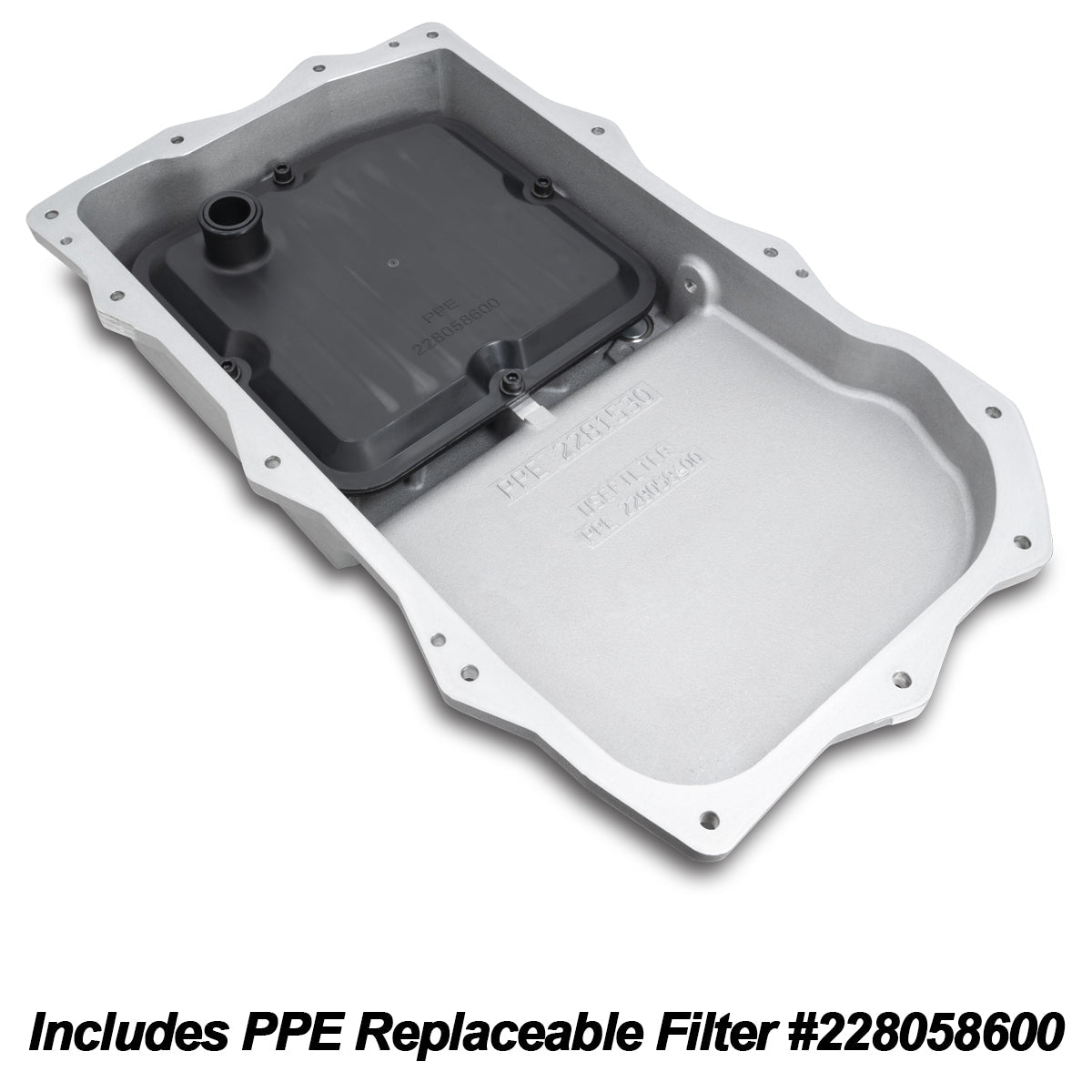 Pacific Engineering PPE Power 850RE Transmission Pan - Heavy-Duty Cast Aluminum -Jeep Wrangler JL JT - Black 228153020 | 228153020