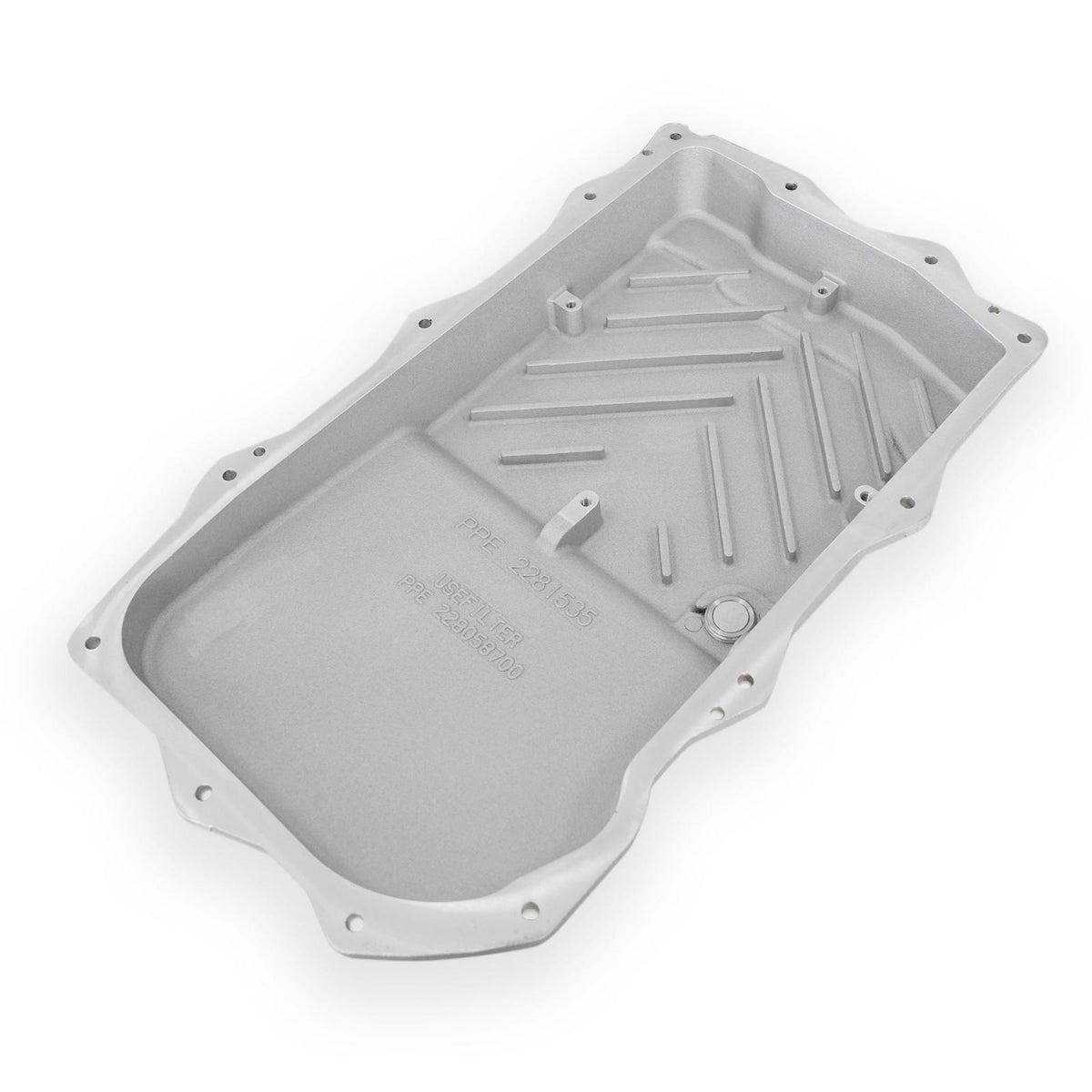 Pacific Engineering PPE Power 850RE Transmission Pan - Heavy-Duty Cast Aluminum - Jeep 3.6L Gas JL JT Wrangler 2018-2026 - Brushed 228153510 | 228153510