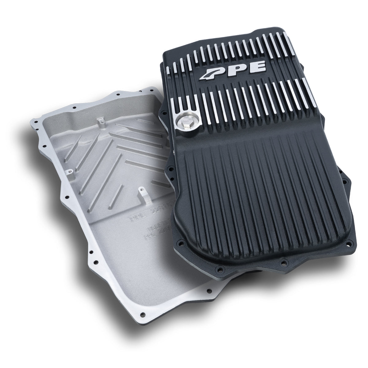 Pacific Engineering PPE Power 850RE Transmission Pan - Heavy-Duty Cast Aluminum - Jeep 3.6L Gas JL JT Wrangler 2018-2026 - Brushed 228153510 | 228153510