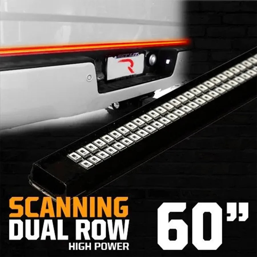 Recon Lighting Recon Lighting 60Inch Tailgate Bar w Dual Row HP Amber Scanning Signals and Dual Row HP Red BrakeRunning and Dual Row HP White Reverse 60Inch Full-Size Trucks 26416XHP | 26416XHP