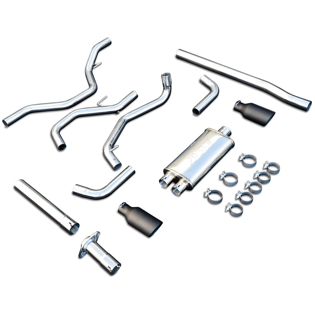 Pacific Engineering PPE Exhaust CAT-Back - Ford F150 2009-2014 - Polish Tube Black Tips 317033020 | 317033020