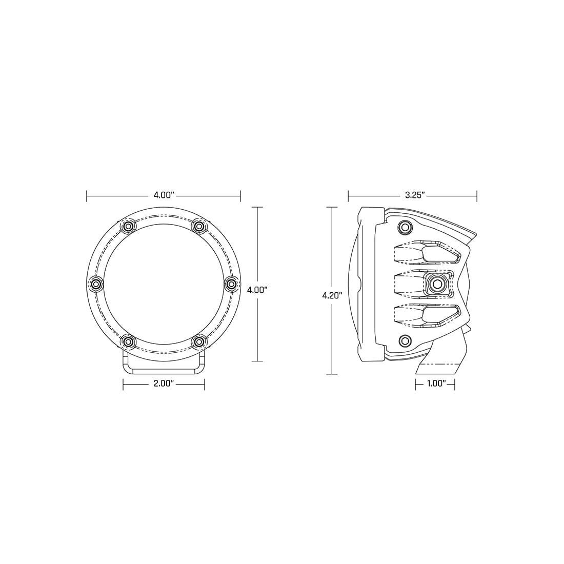 Rigid Industries RIGID 360-SERIES 4 INCH LED TOYOTA TUNDRA A-PILLAR KIT 2022 46807 | 46807