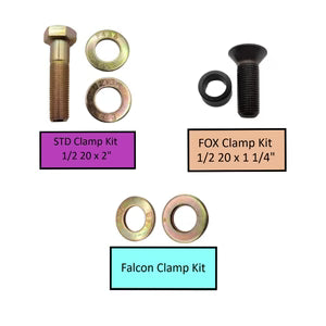 Apex Chassis Apex Chassis LLC - Stabilizer Clamp 2 ID Zinc Universal - Includes hardware for Fox ATS Standard Falcon DC2.0-Z | DC2.0-Z