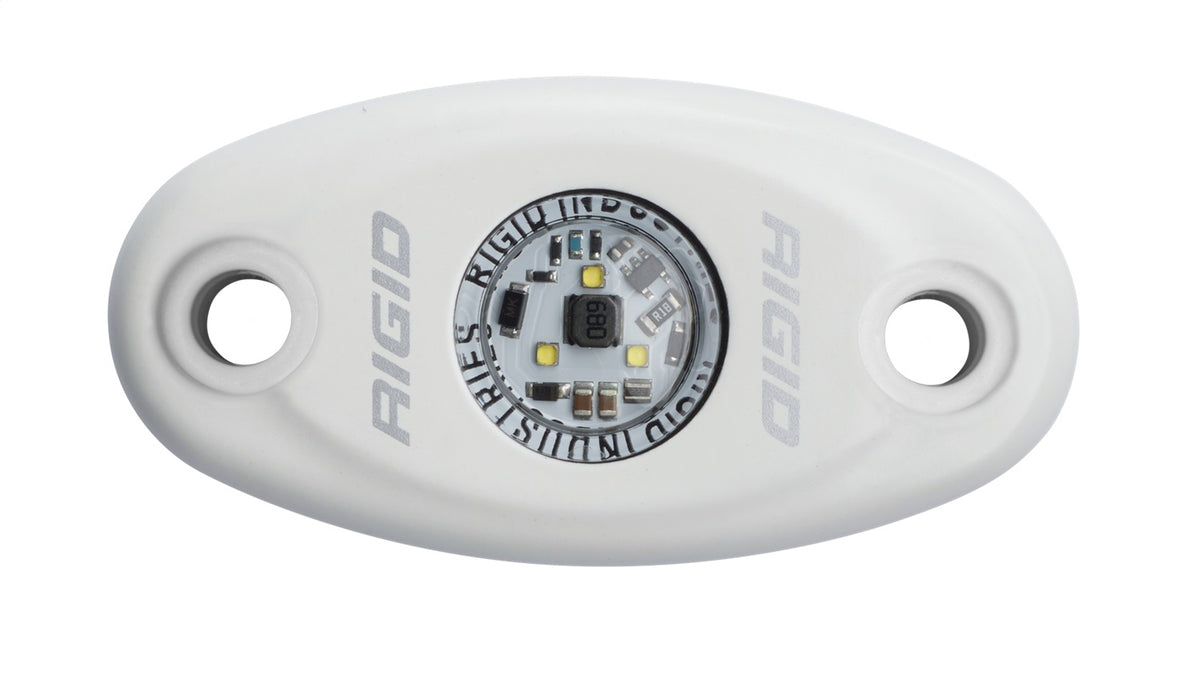 Rigid Industries A-Series LED Light, High Power, Cool White, White Housing, Single - 480213