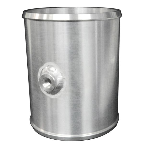 Pacific Engineering PPE Power Alum Tube 4.0 OD x 5.0 L w 1 8 NPT Bung 515900400 | 515900400