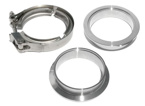 Pacific Engineering PPE Power 2.25 QR V-Band 304 Stainless Steel Clamp - Aluminum Flanges - 3 piece Set (1C 1M 1F) 517222503 | 517222503