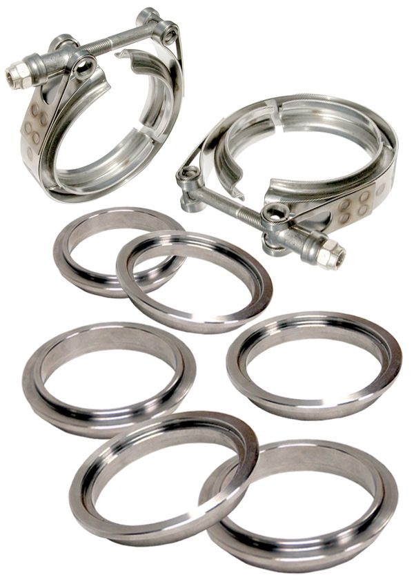 Pacific Engineering PPE Power 3.5 V-band - 8 piece set (2C 3M 3F) - Standard Clamp 304 Stainless Steel Flanges 517335008 | 517335008
