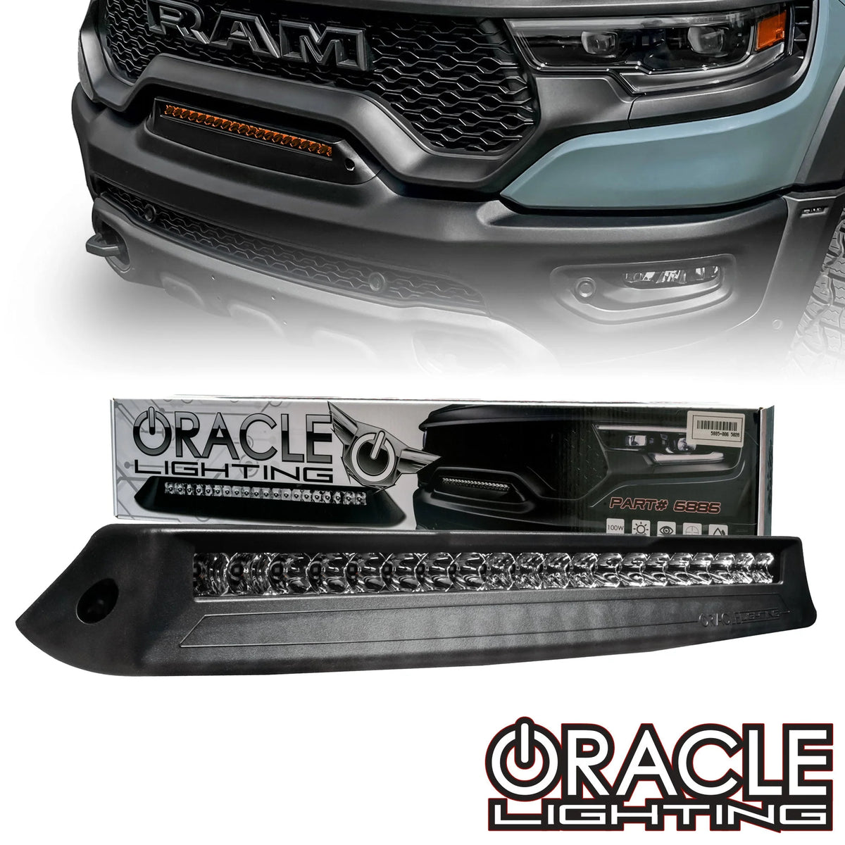Oracle Oracle Light 2019-24 RAM RebelTRX Front Bumper Flush LED Light Bar System - Yellow Len 5885-006 | 5885-006