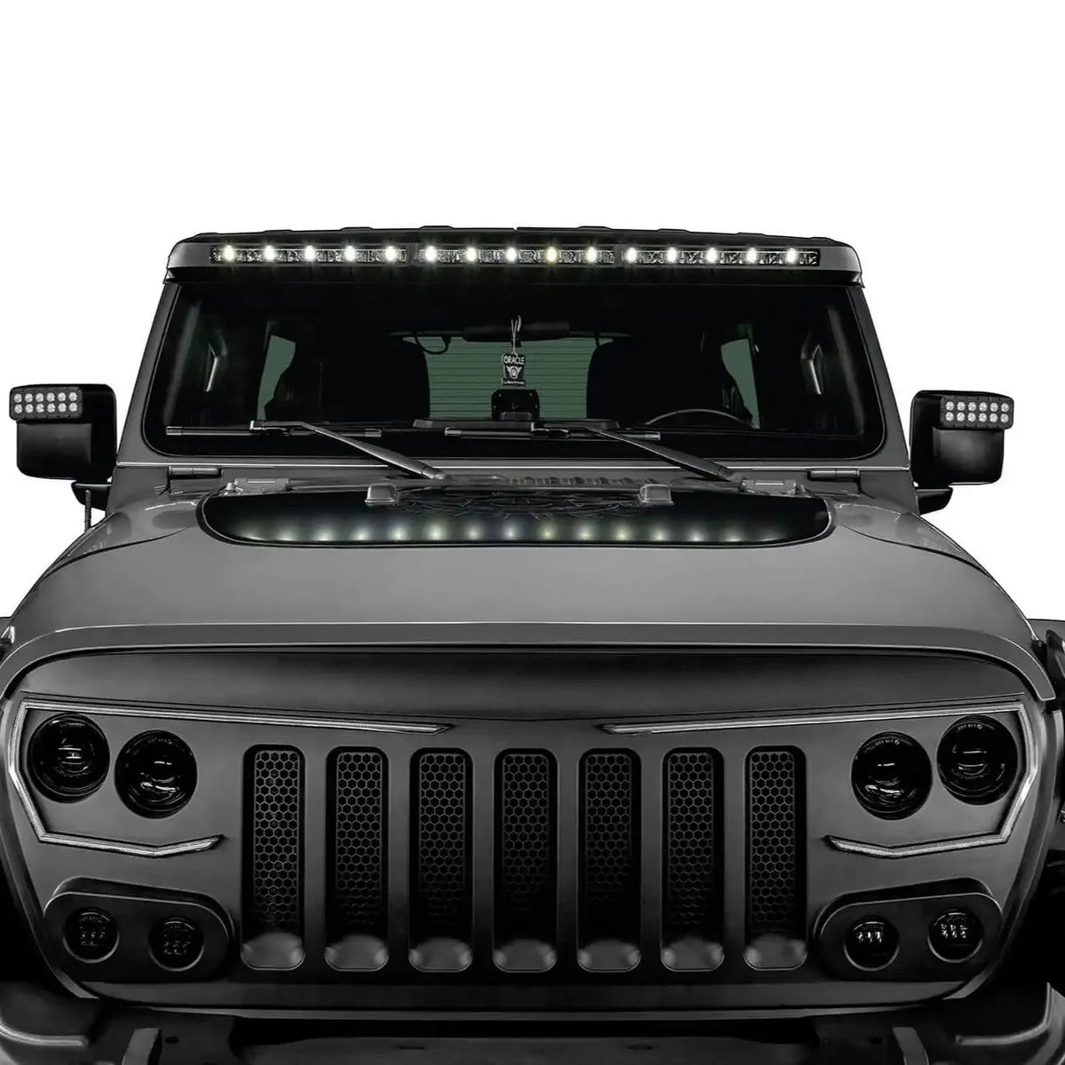Oracle Oracle Lights Integrated Windshield Roof LED Light Bar System for Jeep Wrangler JL  Gladiator JT - Black - 5917-023 5917-023 | 5917-023